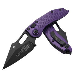 Nóż automatyczny Microtech Stitch-A S/E Tactical Purple Aluminium, Black M390 by Borka Blades and Tony Marfione (169-1PU)