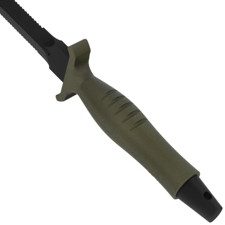 FOX Veleno D/E Knife OD Green G10, Black Top Shield N690Co (FX-596 G10 OD AF)