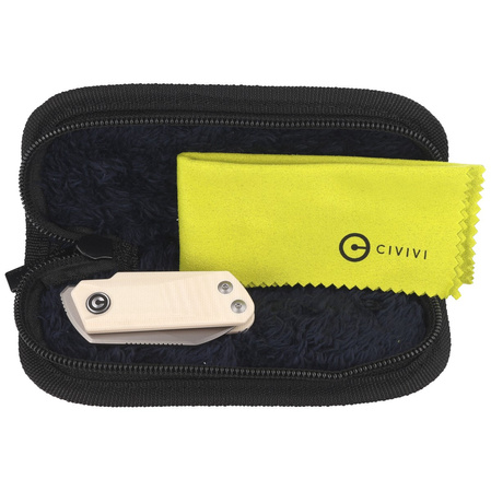 Civivi Ki-V Ivory G10, Silver Bead Blasted 9Cr18MoV by Ostap Hel (C2108C)