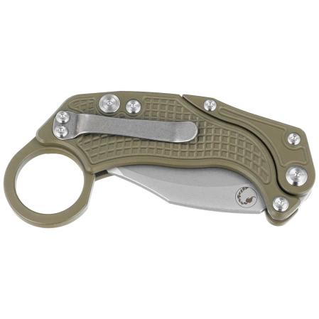 Reate Knife EXO-K Gravity Karambit Green Aluminium, Stonewashed N690