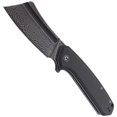 Nóż składany CIVIVI Bullmastiff Twill Carbon Fiber / Black G10, Black Damascus (C2006DS-1)