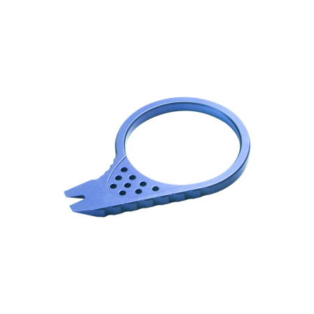 MultiTool Kubey Finger Ring Pry Bar Blue Titanium by Kot Knives (KU410B)