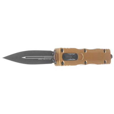 Microtech Dirac Delta D/E OTF Knife Tan Aluminum, Black M390 by Tony Marfione (227-1TA)