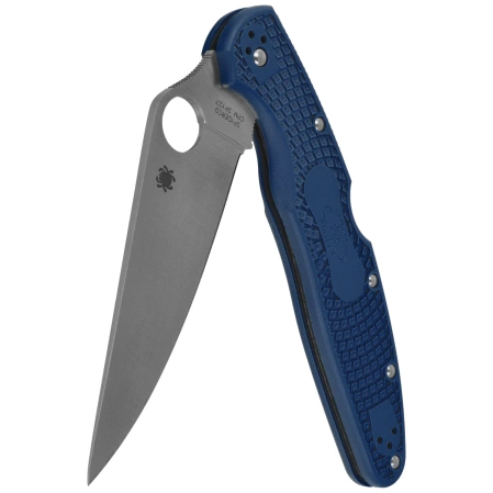 Spyderco Police 4 Lightweight Knife Cobalt Blue FRN, Satin CPM-SPY27 by Sal Glesser (C07PCBL4)