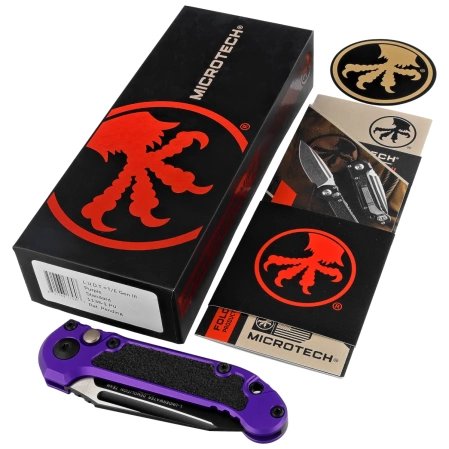 Nóż automatyczny Microtech LUDT Gen III T/E Purple Aluminium, Black M390MK by Tony Marfione (1136-1PU)