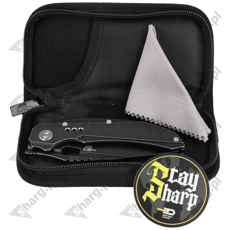 Bestech Exploit Black Stonewashed Titanium, Black Stonewashed S35VN by Todd Knife and Tool (BT2005C)