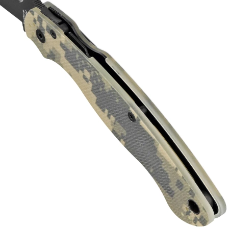Nóż składany Spyderco Military 2 Camo G10, Black DLC CPM S30V Plain by Sal, Eric Glesser (C36GPCMOBK2)