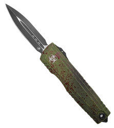 Nóż automatyczny OTF Microtech Luminary ZBP D/E Signature Outbreak Aluminium, Black Stonewashed M390MK by Tony Marfione (1270-1OBSD)