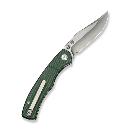 Civivi Clingman Knife Green Canvas Micarta, Satin Nitro-V by Taylor Martin Best Damn EDC (C23065-4)