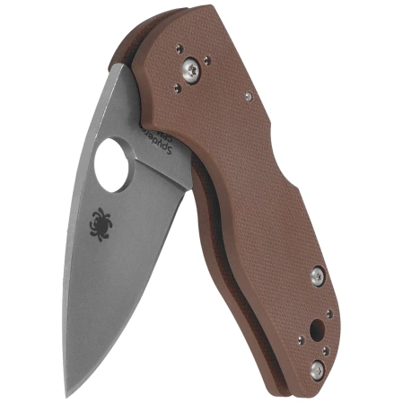 Nóż składany Spyderco Lil' Native Back Lock Sprint Run Brown G-10, Stonewashed CPM 15V by Eric Glesser (C230MBGPBN15V)