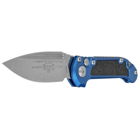 Nóż automatyczny Microtech LUDT Gen III S/E Blue Aluminium, Stonewashed M390MK by Tony Marfione (1135-10BL)