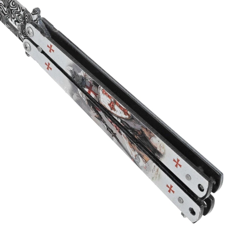 Martinez Albainox Balisong Knife White Templar 3D Design Steel, 3D Design 3Cr13Mov (02268)