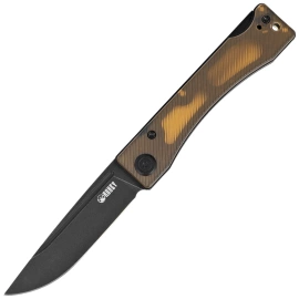 Kubey Akino Knife Yellow Ultem, Blackwashed 14C28N by Tiguass (KU2102H)