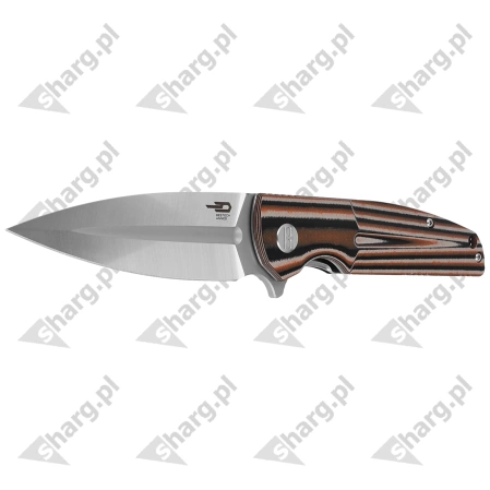 Nóż składany Bestech Fin Black / Orange / Beige G10, Satin 14C28N (BG34C-1)