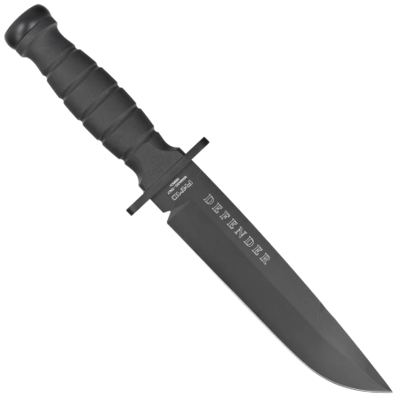 Fox Defender Black FRN, Black Top Shield N690Co Knife (FX-689B)