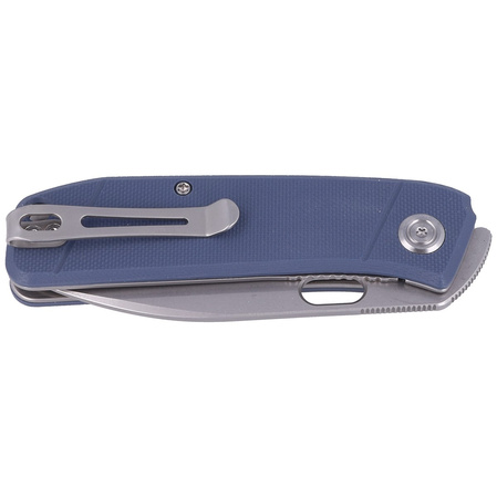 Nóż składany Kubey Hyde Denim Blue G10, Sand Blasted 14C28N by Colin Maisonpierre (KU2104D)