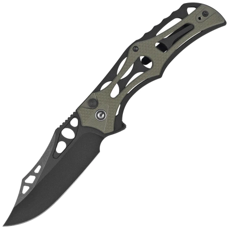 Nóż składany Civivi Biophase Black Aluminium/OD Green G10, Black Stonewashed Nitro-V (C23083C-2)