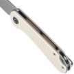 CIVIVI Knife Elementum Flipper Patterned Ivory G10, Satin D2 (C907A-3)