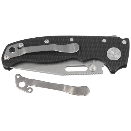 Demko AD20.5 Clip Point Knife Black G10, Stonewashed CPM S35VN by Andrew Demko (205-S35-CPB)