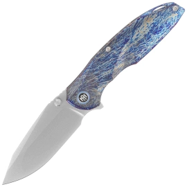 Nóż składany Remette RT-Cool Whale Lightning Pattern Titanium, Manual Fine Grinding Pearlescent M390 (RTCL-T3)