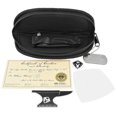 Nóż automatyczny Medford Smooth Criminal Auto Black Aluminium, PVD HW/Clip, Black PVD S45VN by Greg Medford (MKA394PQ-42AB-TPCP-Q4)