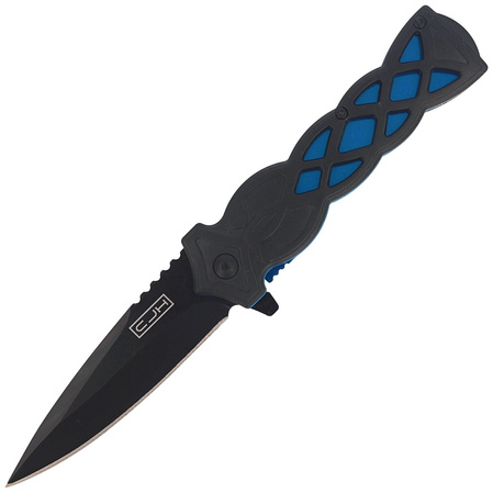 Herbertz CJH Knife Black/Blue ABS, Black Blade 420 (44008)