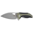 Bestech Komodo Black/Green G10, Stonewashed/Satin D2 Knife (BG26A)