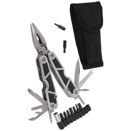 MultiTool Herbertz Rubber / Aluminum, Satin, 9 bits (108100)