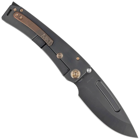 Medford Marauder-H D/P Knife, Black DLC Titanium, Bronze HW/Clip, DLC S45VN by Greg Medford (MK0454PD-30PV-T1C1-BP)