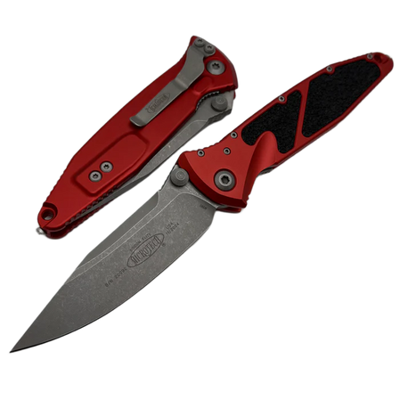 Microtech Socom Elite S/E-M Knife Red Aluminum, Apocalyptic M390 by Tony Marfione (160-10APRD)