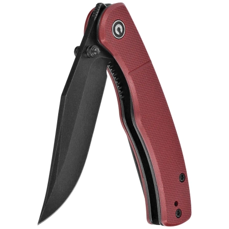 Civivi Clingman Knife Burgundy G10, Black Stonewashed Nitro-V by Taylor Martin Best Damn EDC (C23065-2)