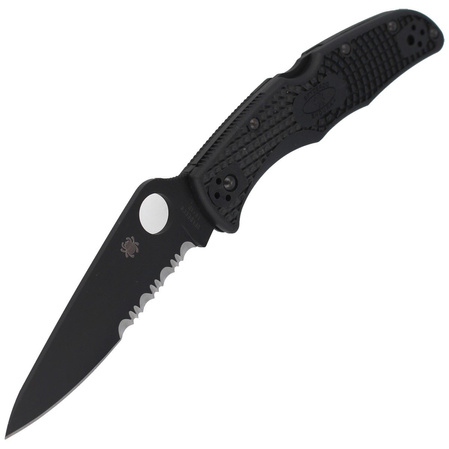 Spyderco Endura 4 FRN Black/Black Blade Combination Knife (C10PSBBK)