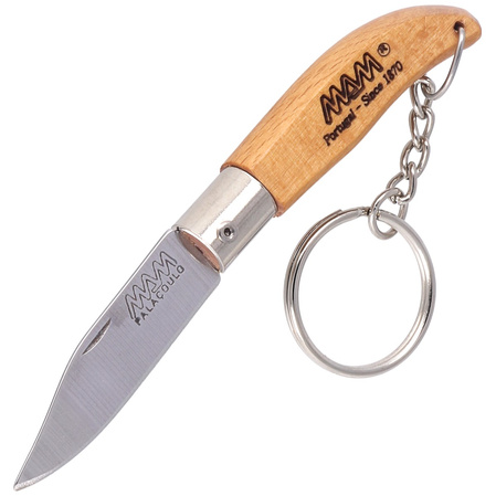 Nóż składany brelok MAM Iberica Mini, Light Beech Wood, Inox HW, Satin 420 (2000-LW)
