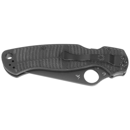 Nóż składany Spyderco Para Military 2 Black G10, Black DLC CPM MagnaCut by Sal, Eric Glesser (C81GMCBKP2)