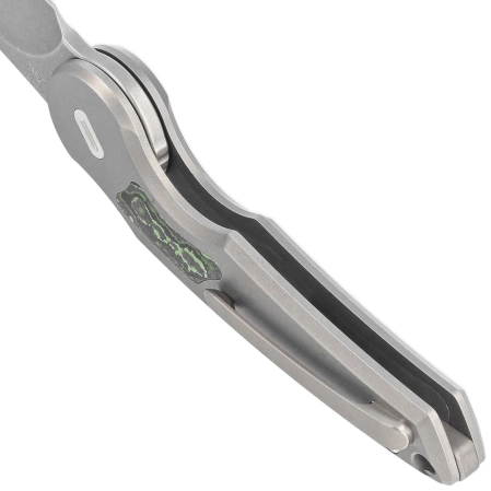 Nóż składany Fox Jupiter Gray Titanium/Jungle Wear Fatcarbon, Acid Stonewashed M390 by Denis Simonutti (FX-555 TICF)