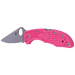 Spyderco Delica 4 FRN Pink, Plain CPMS30V (C11FPPNS30V)