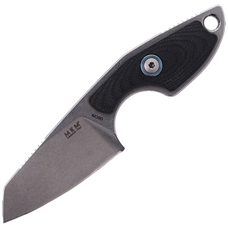 MKM Mikro 2 Black G10 Neck Knife, Stonewashed M390 by Jesper Voxnæs (MKMR02-GBK)