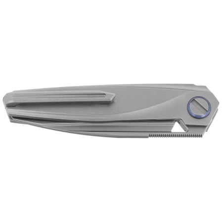 Nóż składany Rike Knife Baidi T Titanium/Green Carbon Fiber, Bead Blasted M390 (RK-Baidi-T-P/GCF)