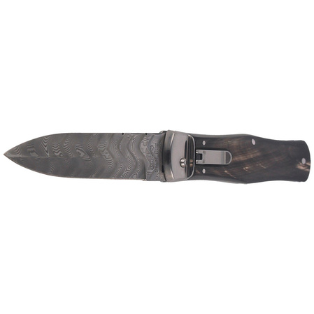 Mikov Predator Wildcat Buffalo Horn, Damascus PMC27 Knife (241-DR-1/KP)