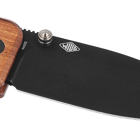 Nóż składany WE Knife Banter Cuibourtia Wood, Black Stonewashed CPM-S35VN by Ben Petersen (2004K)