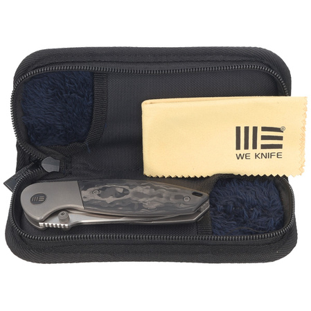 Nóż składany WE Knife Nitro Mini Gray Titanium / Marble Carbon Fiber, Satin CPM 20CV by Peter Carey (WE22015-1)