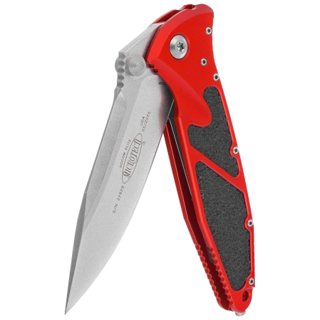 Microtech Socom Elite S/E-M Red Aluminum, Stonewashed M390 by Tony Marfione (160-10RD)
