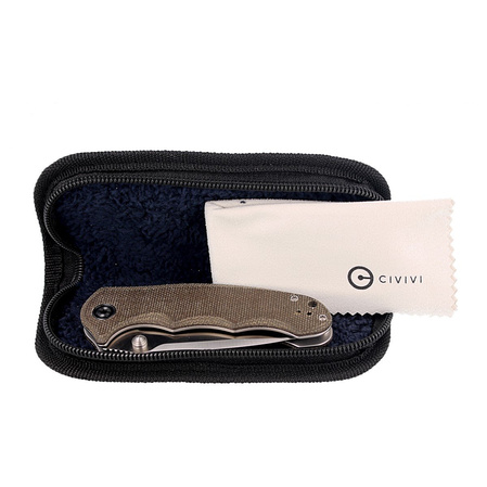 Nóż składany CIVIVI Hooligan Dark Hazel Micarta, Satin Blade (C913B)