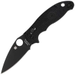 Spyderco Manix 2 Lightweight Black Blade PlainEdge Knife (C101PBBK2)