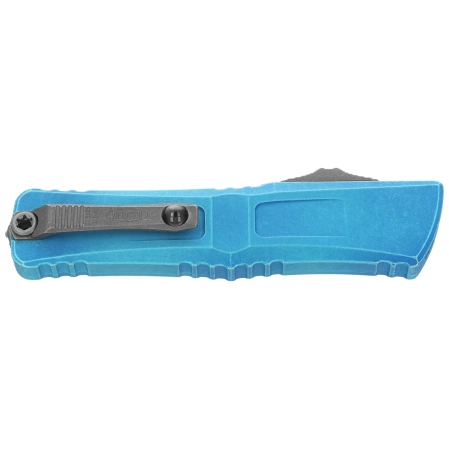 Microtech Combat Troodon Gen III S/E OTF Knife Marbled Blue Aluminum, Apocalyptic M390MK by Tony Marfione (1143-10MBL)