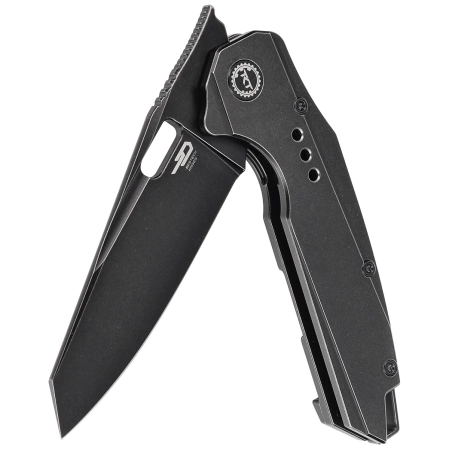 Bestech Nyxie Black Titanium, Black Stonewashed CPM S35VN by Todd Knife and Tool Knife (BT2209B)