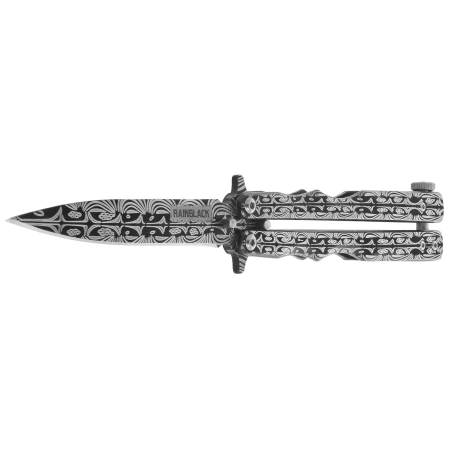 Nóż składany motylek Martinez Albainox Rainblack Balisong Printed Steel, Printed 3Cr13Mov (02281)