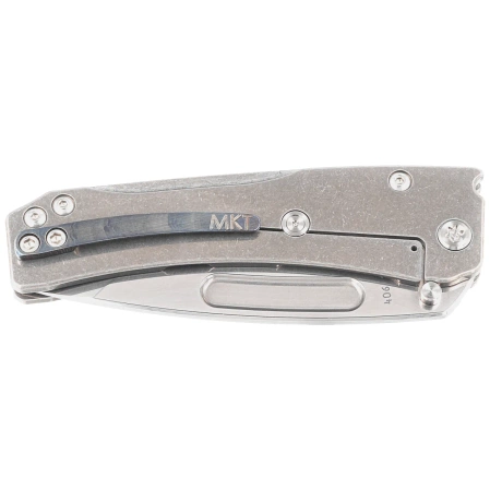 Nóż składany Medford Slim Midi Marauder Tanto Tumbled Titanium, Std HW, Brsh/Flm Tsunami Clip, Tumbled S45VN by Greg Medford (MK2014TT-01TM-TSCF-Q4)