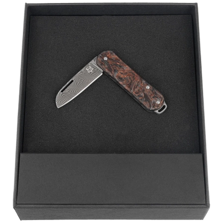 Scyzoryk Fox Vulpis 108 LE No 148/250 Dark Matter Fat Carbon, Super Clean Damascus by Balbach Damast (FX-VPDAM108 DMCO)