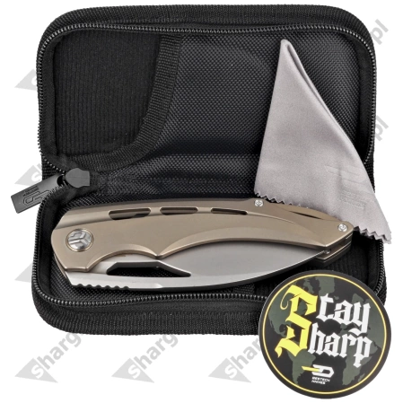 Bestech Fairchild Bronze Titanium, Bead Blast Stonewashed CPM S35VN by Kombou Knife (BT2202A)